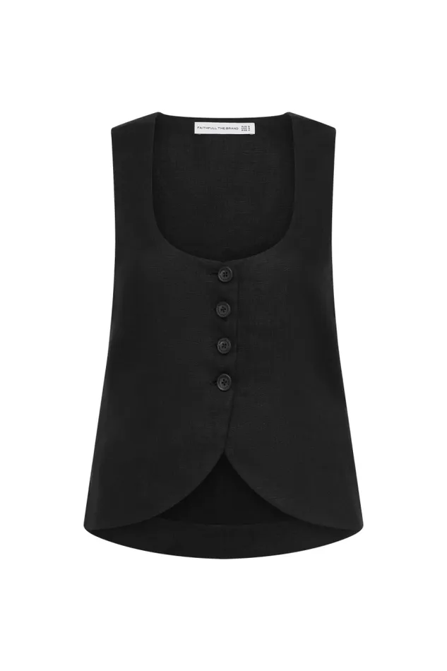 Women Faithfull The Brand Tops Stanze Vest Black