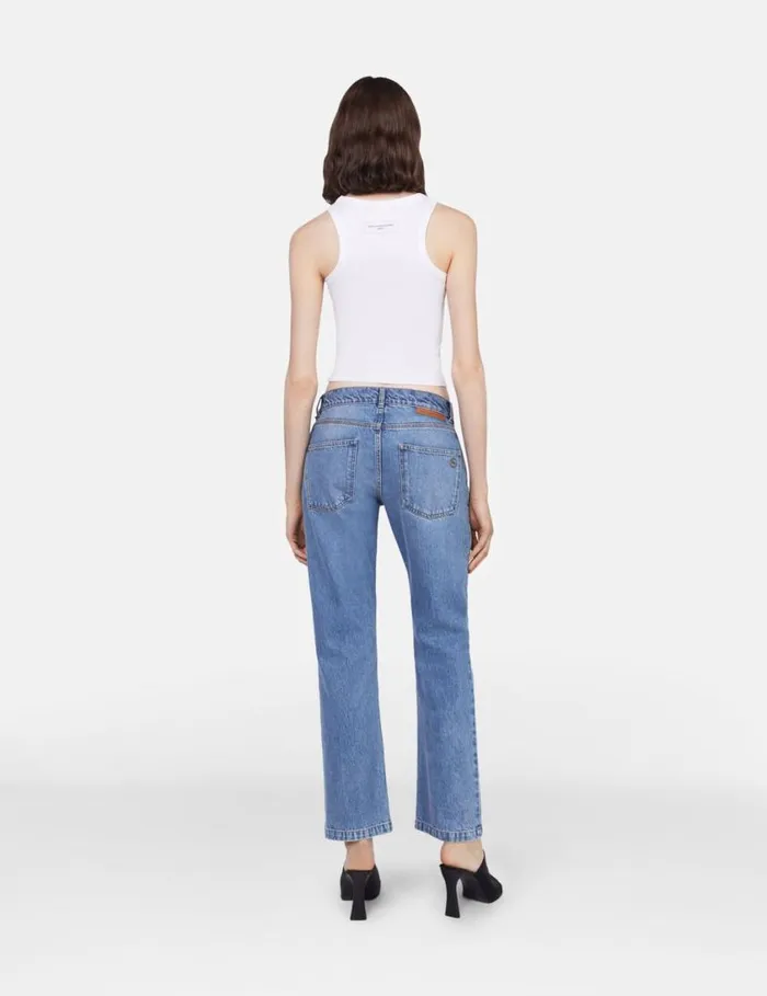Women Falabella Chain Light Wash Cropped Jeans Charcoal Grey Stella McCartney Pants And Shorts Women Falabella Chain Light Wash Cropped Jeans Charcoal Grey Stella McCartney Pants And Shorts