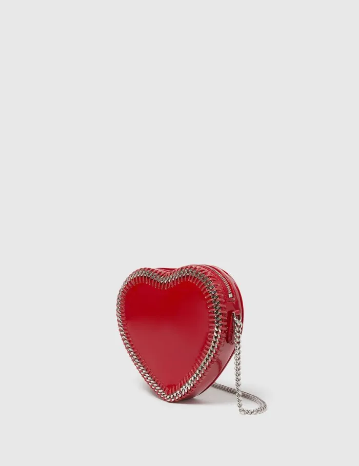 Women Falabella Heart Crossbody Bag Lipstick Red Stella McCartney Crossbody Bags Women Falabella Heart Crossbody Bag Lipstick Red Stella McCartney Crossbody Bags
