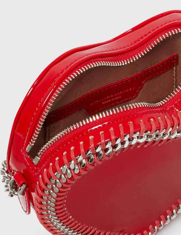 Women Falabella Heart Crossbody Bag Lipstick Red Stella McCartney Crossbody Bags Women Falabella Heart Crossbody Bag Lipstick Red Stella McCartney Crossbody Bags