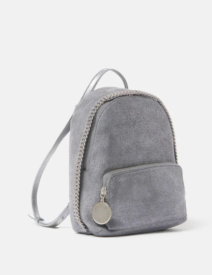 Women Falabella Mini Backpack Smoke Grey Stella McCartney Iconic Falabella Women Falabella Mini Backpack Smoke Grey Stella McCartney Iconic Falabella