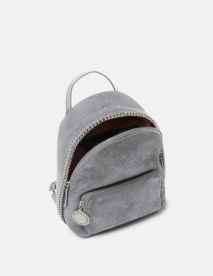 Women Falabella Mini Backpack Smoke Grey Stella McCartney Iconic Falabella Women Falabella Mini Backpack Smoke Grey Stella McCartney Iconic Falabella