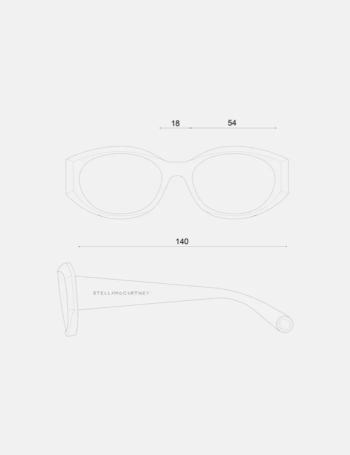 Women Falabella Oval Sunglasses Glossy Dark Havana Stella McCartney Sunglasses Women Falabella Oval Sunglasses Glossy Dark Havana Stella McCartney Sunglasses