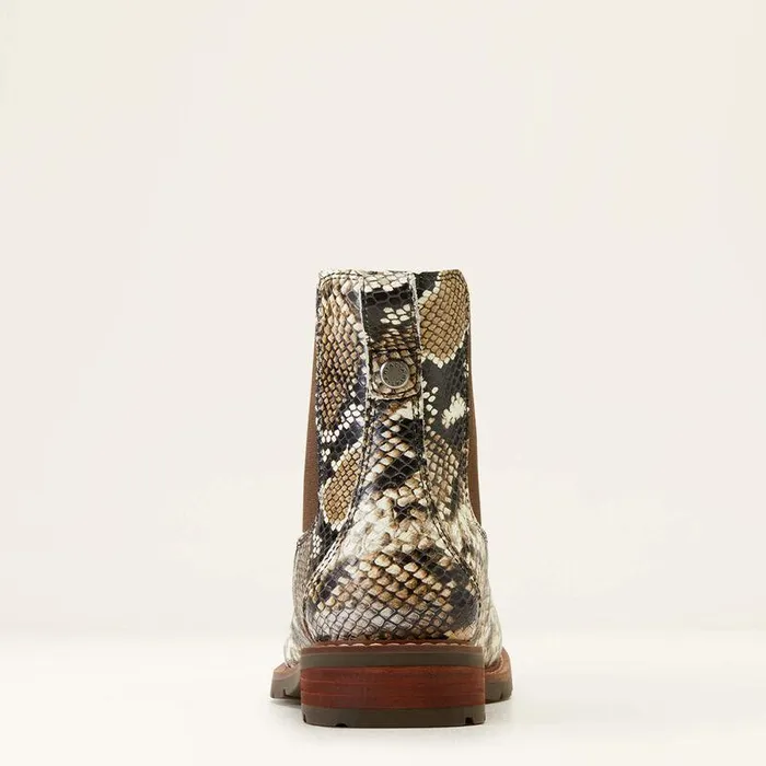 Women Fashion Boots Ariat Wexford Chelsea Boot Snake Print