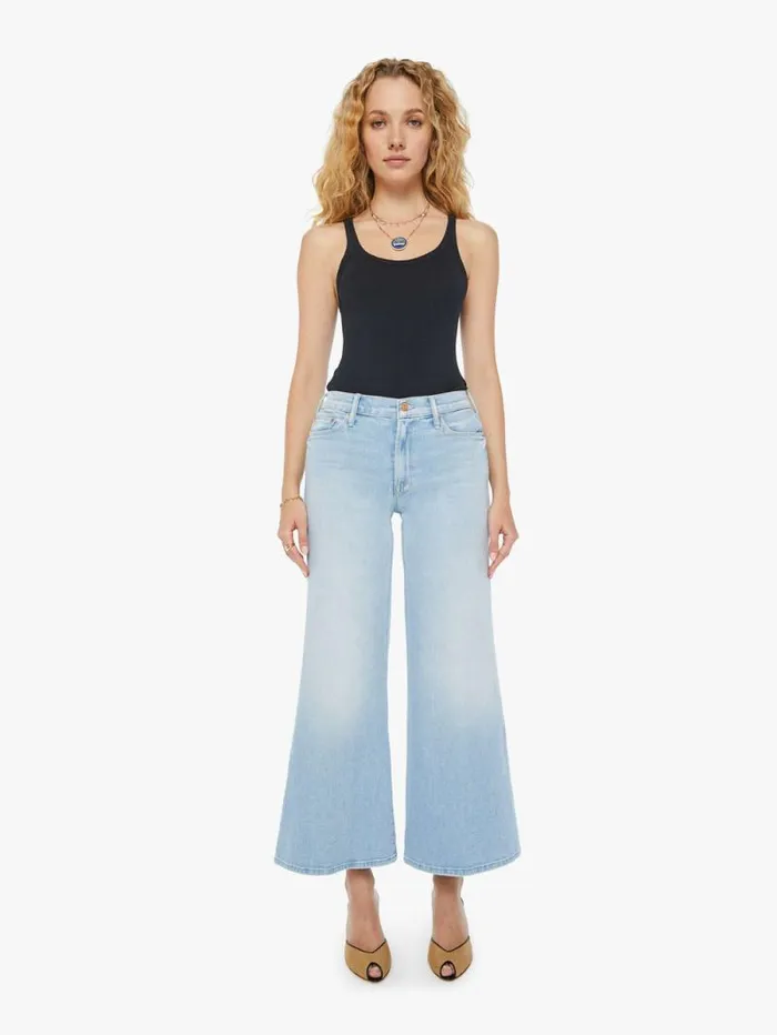 Women Flare Mother Denim The Twister Flood Blue