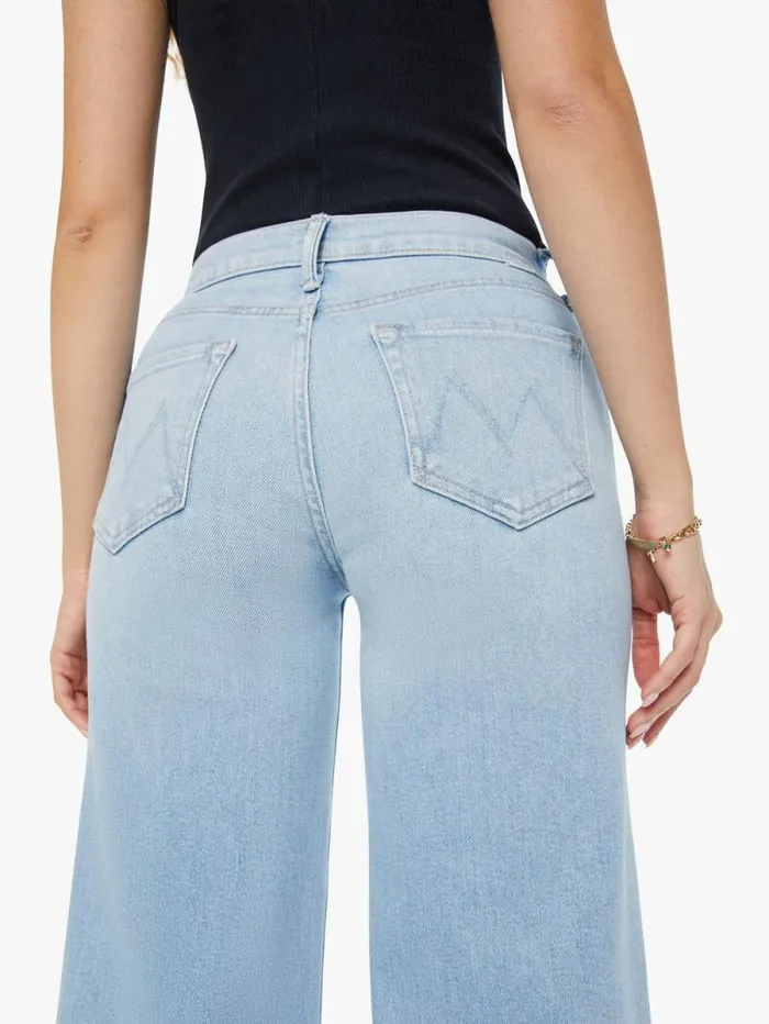 Women Flare Mother Denim The Twister Flood Blue