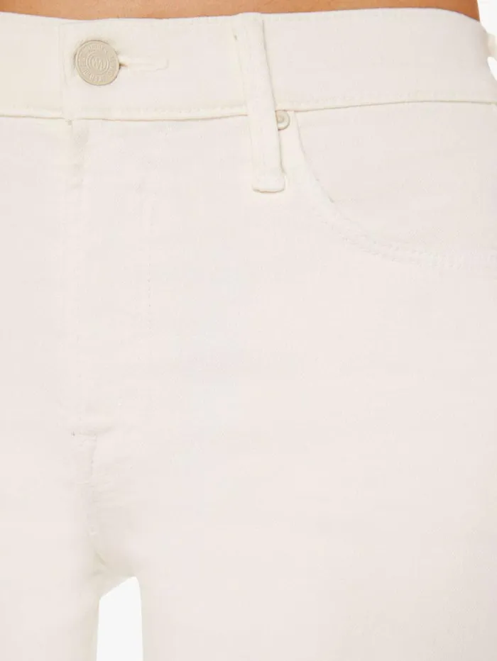 Women Flare Mother Denim The Twister Skimp Cream