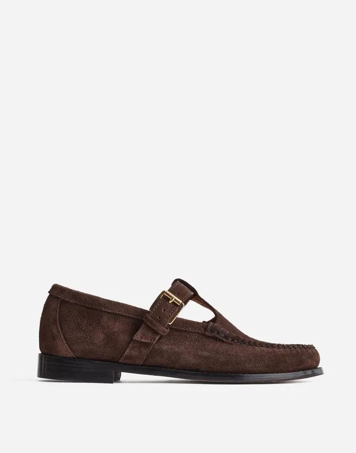 Women Flats and Loafers Madewell GHBASS Mary Jane Weejuns Loafers Brown