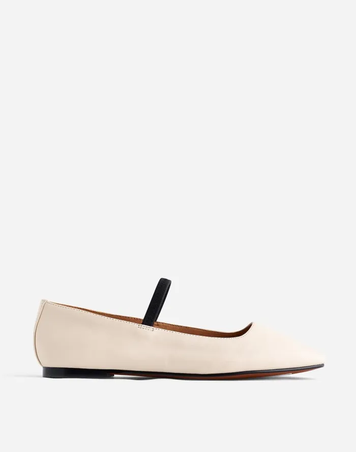 Women Flats and Loafers Madewell The Greta Ballet Flat Ecru