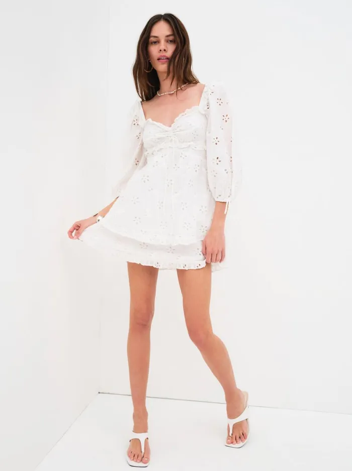 Women Fletcher Mini Dress White For Love and Lemons Dresses Women Fletcher Mini Dress White For Love and Lemons Dresses
