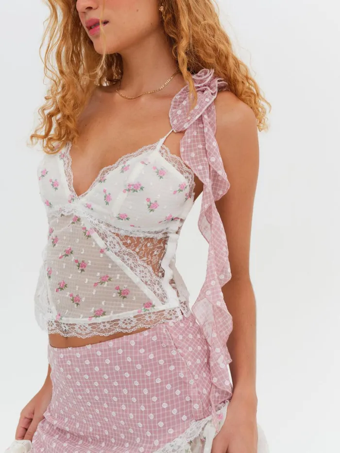 Women Francine Top Pink For Love and Lemons Tops