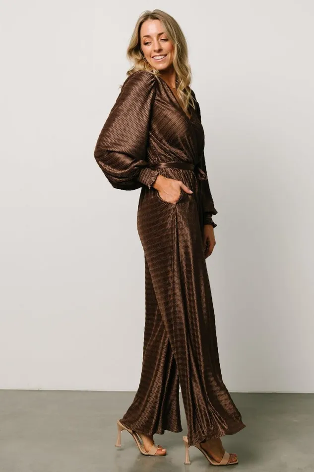 Women Gabriel Jumpsuit Brown Baltic Born Jumpsuits and Rompers Women Gabriel Jumpsuit Brown Baltic Born Jumpsuits and Rompers