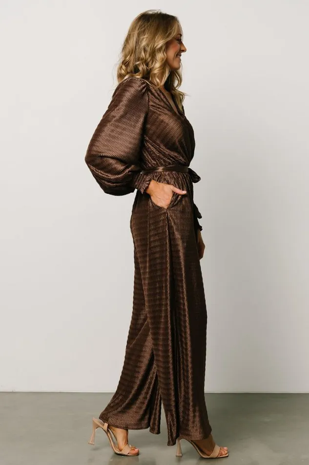 Women Gabriel Jumpsuit Brown Baltic Born Jumpsuits and Rompers Women Gabriel Jumpsuit Brown Baltic Born Jumpsuits and Rompers