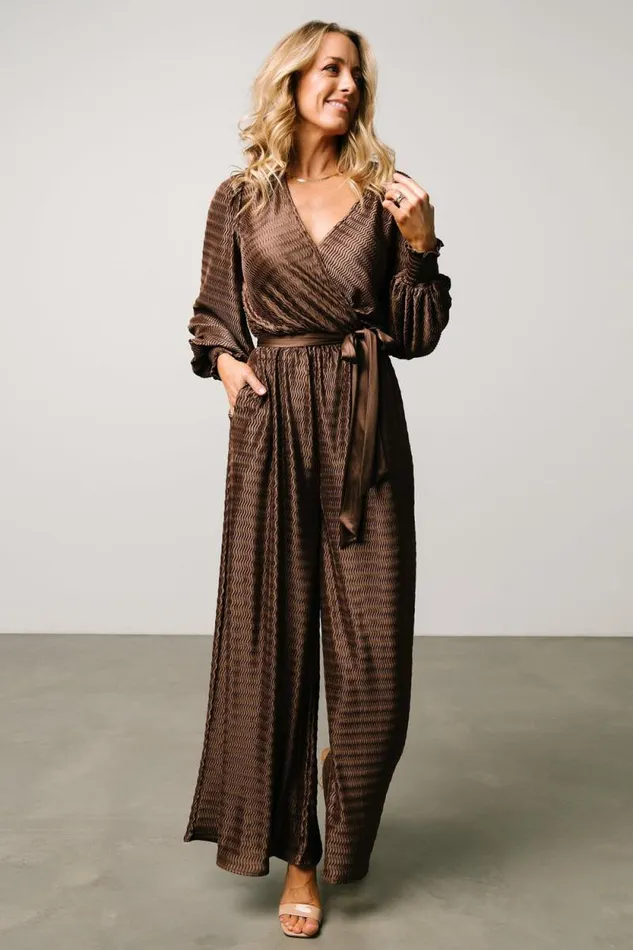 Women Gabriel Jumpsuit Brown Baltic Born Jumpsuits and Rompers Women Gabriel Jumpsuit Brown Baltic Born Jumpsuits and Rompers