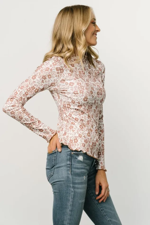 Women Gale Ribbed Top Mocha White Baltic Born Blouses and Shirts Women Gale Ribbed Top Mocha White Baltic Born Blouses and Shirts