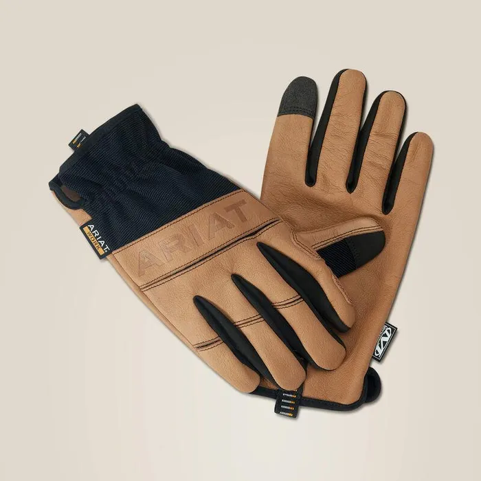 Women Gloves Ariat FlexPro Leather Driver Work Glove Brownandblack