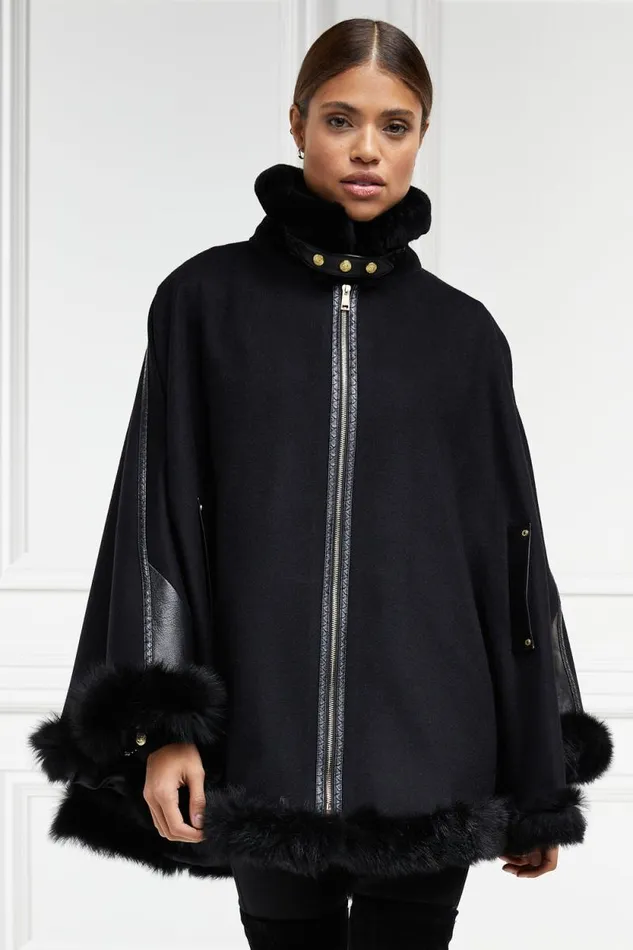 Women Gold Label Chiltern Cape Soft Black Holland Cooper Capes
