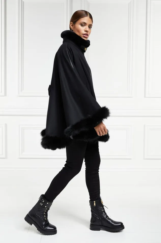 Women Gold Label Chiltern Cape Soft Black Holland Cooper Capes