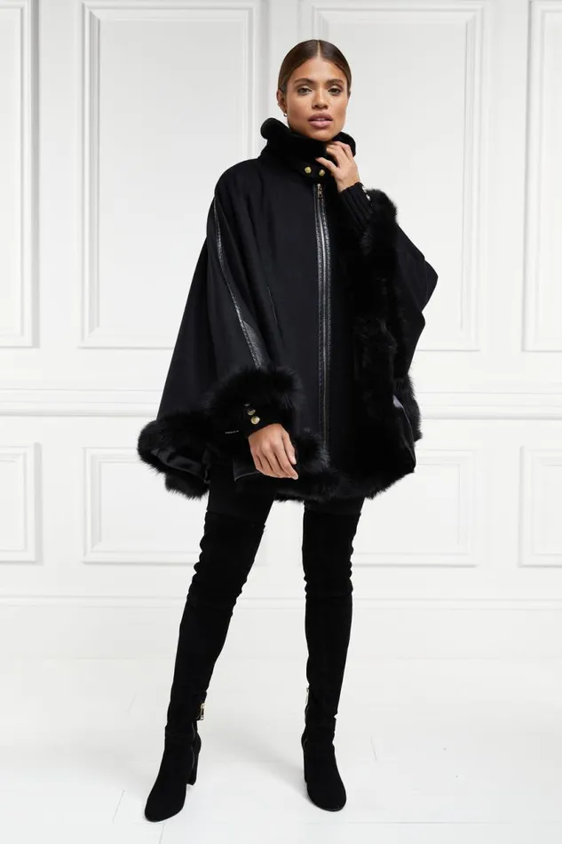 Women Gold Label Chiltern Cape Soft Black Holland Cooper Capes