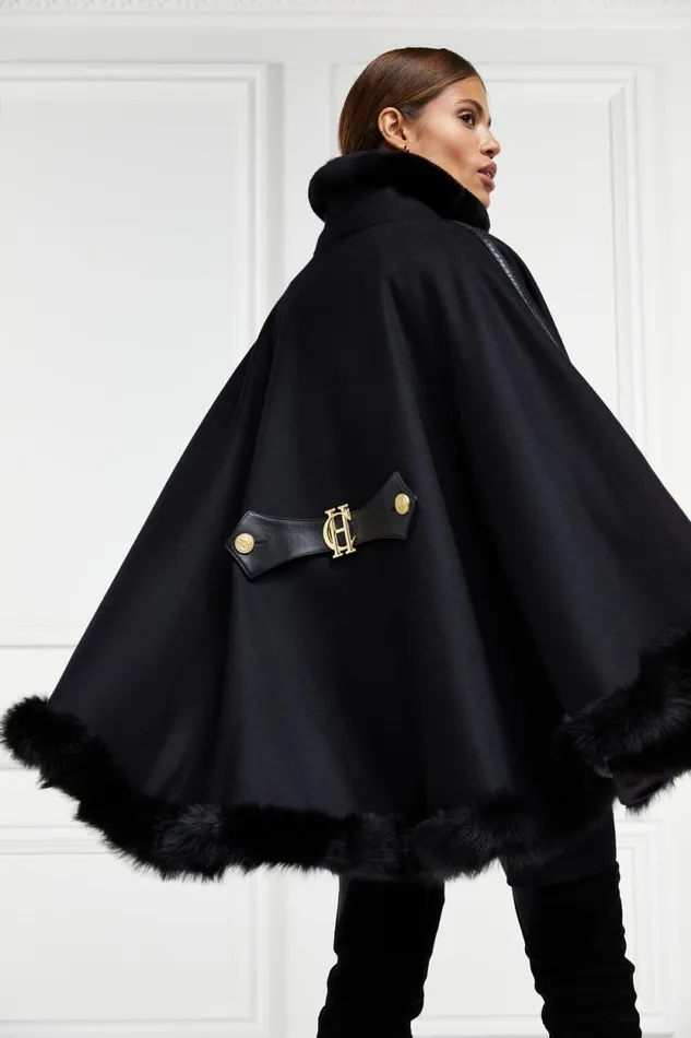 Women Gold Label Chiltern Cape Soft Black Holland Cooper Capes