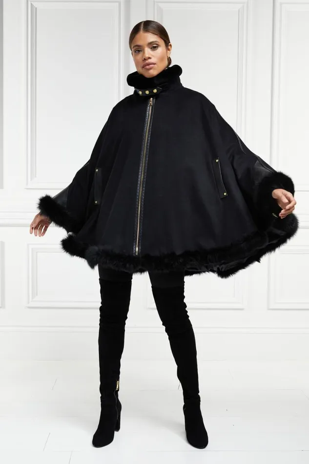 Women Gold Label Chiltern Cape Soft Black Holland Cooper Capes