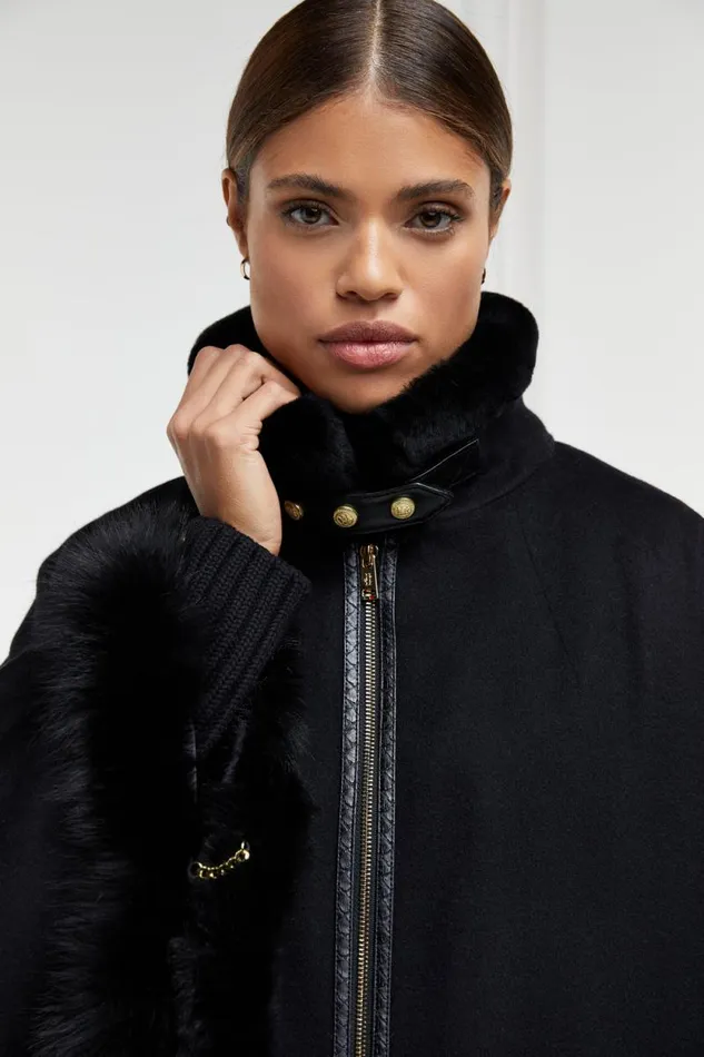 Women Gold Label Chiltern Cape Soft Black Holland Cooper Capes