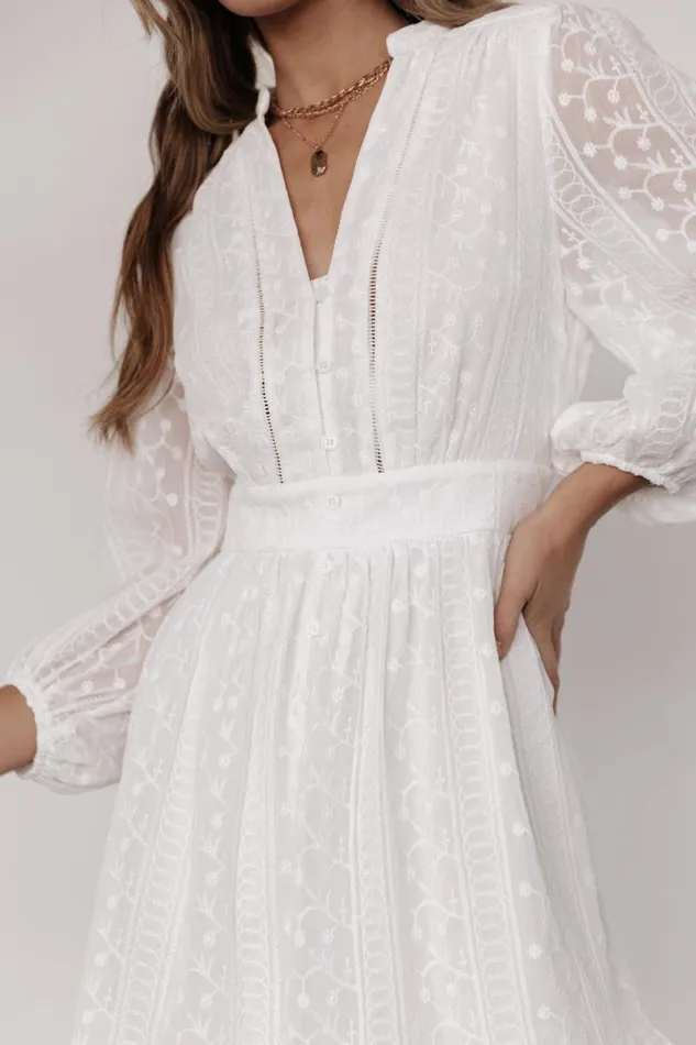Women Harmony Embossed Dress Off White Baltic Born Short Dresses