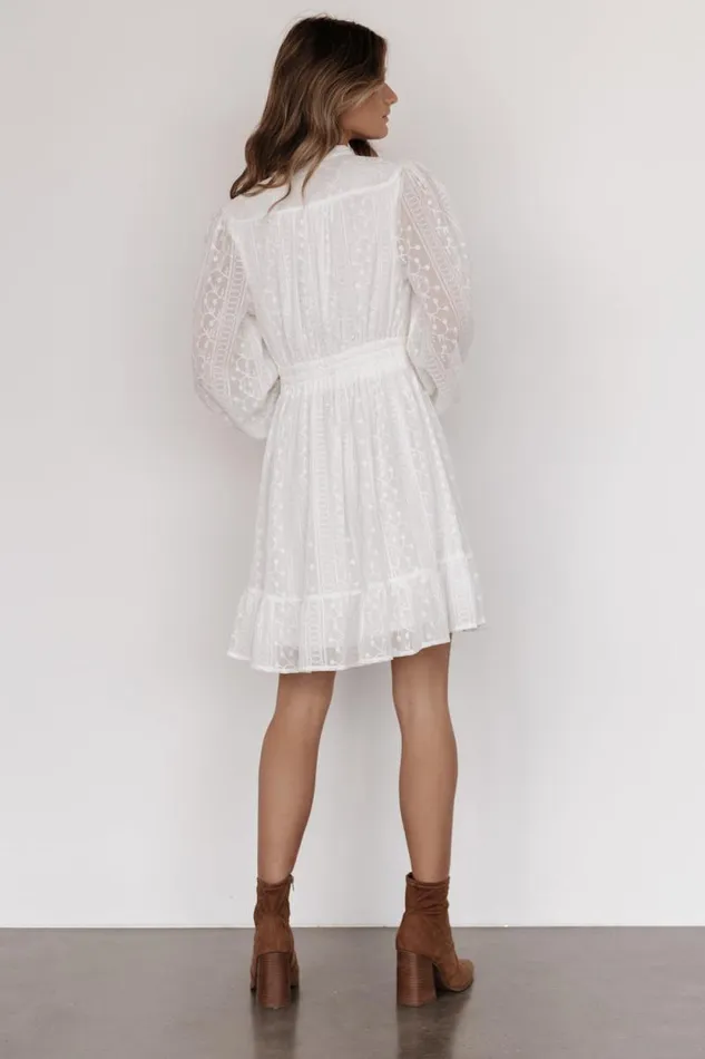 Women Harmony Embossed Dress Off White Baltic Born Short Dresses