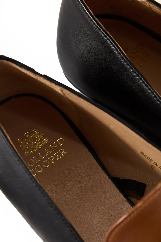 Women Harvard Horsebit Loafer Black Tan Holland Cooper Loafers