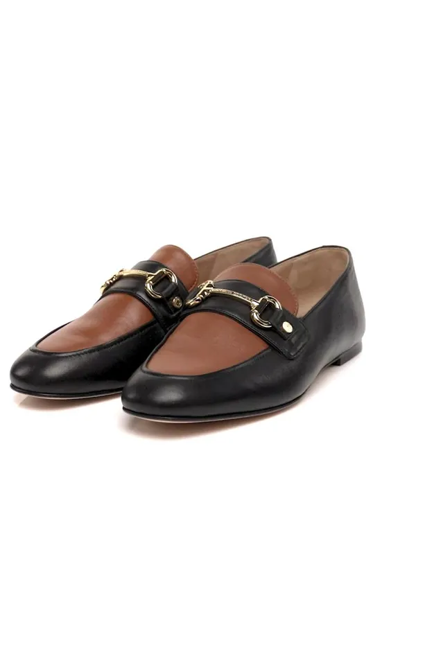Women Harvard Horsebit Loafer Black Tan Holland Cooper Loafers