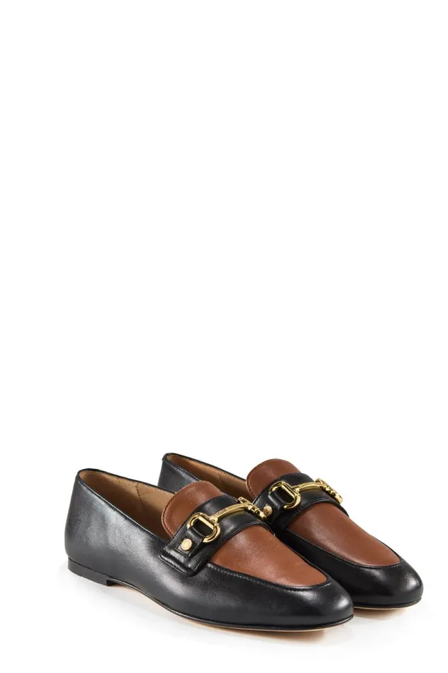 Women Harvard Horsebit Loafer Black Tan Holland Cooper Loafers