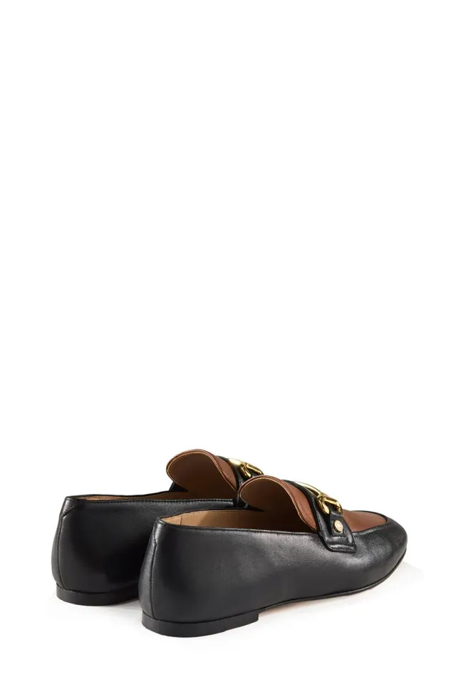 Women Harvard Horsebit Loafer Black Tan Holland Cooper Loafers