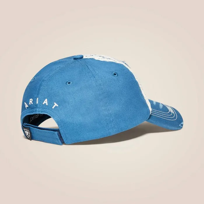 Women Hats and Caps Ariat Lace Logo Velcro Back Cap Blue Women Hats and Caps Ariat Lace Logo Velcro Back Cap Blue
