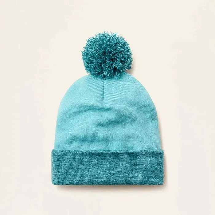 Women Hats and Caps Ariat Pom Watch Cap Tidalblue Spruce Women Hats and Caps Ariat Pom Watch Cap Tidalblue Spruce