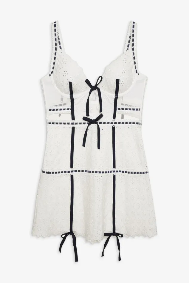 Women Heather Slip Dress White For Love and Lemons Lingerie