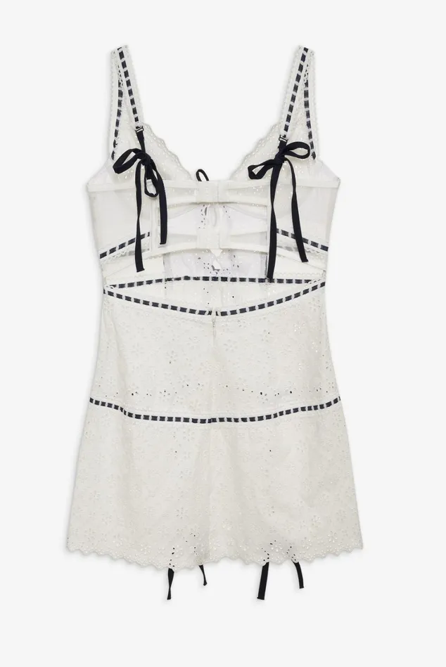 Women Heather Slip Dress White For Love and Lemons Lingerie