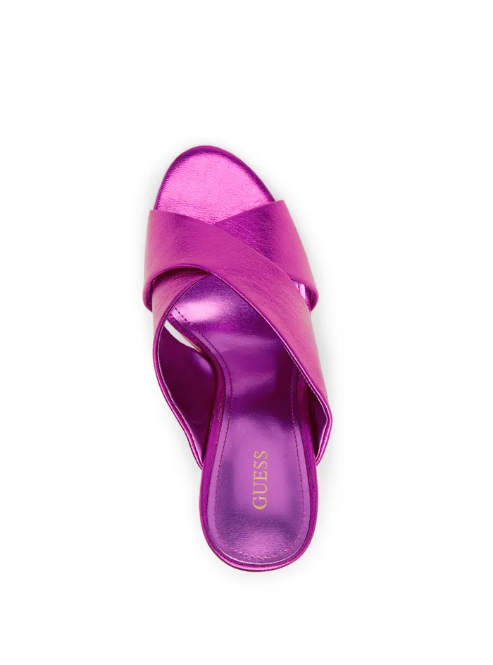 Women Heels GUESS Purple Metallic Kiddy Heels Women Heels GUESS Purple Metallic Kiddy Heels