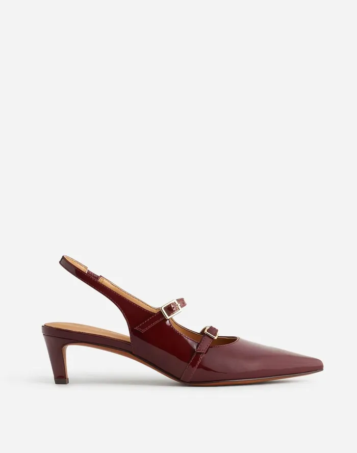 Women Heels Madewell The Davina Slingback Pump Deep Merlot