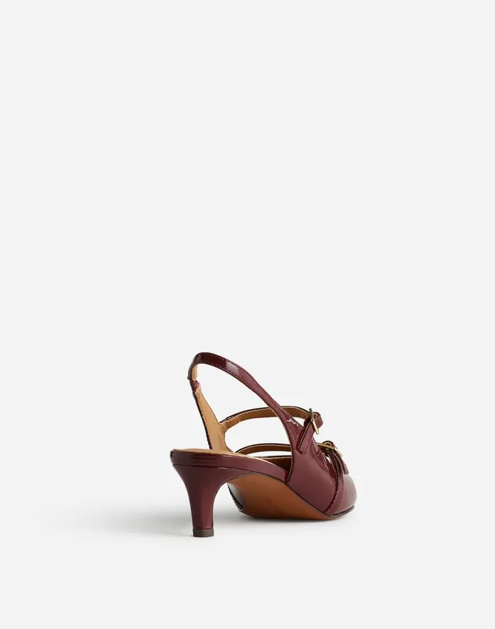 Women Heels Madewell The Davina Slingback Pump Deep Merlot