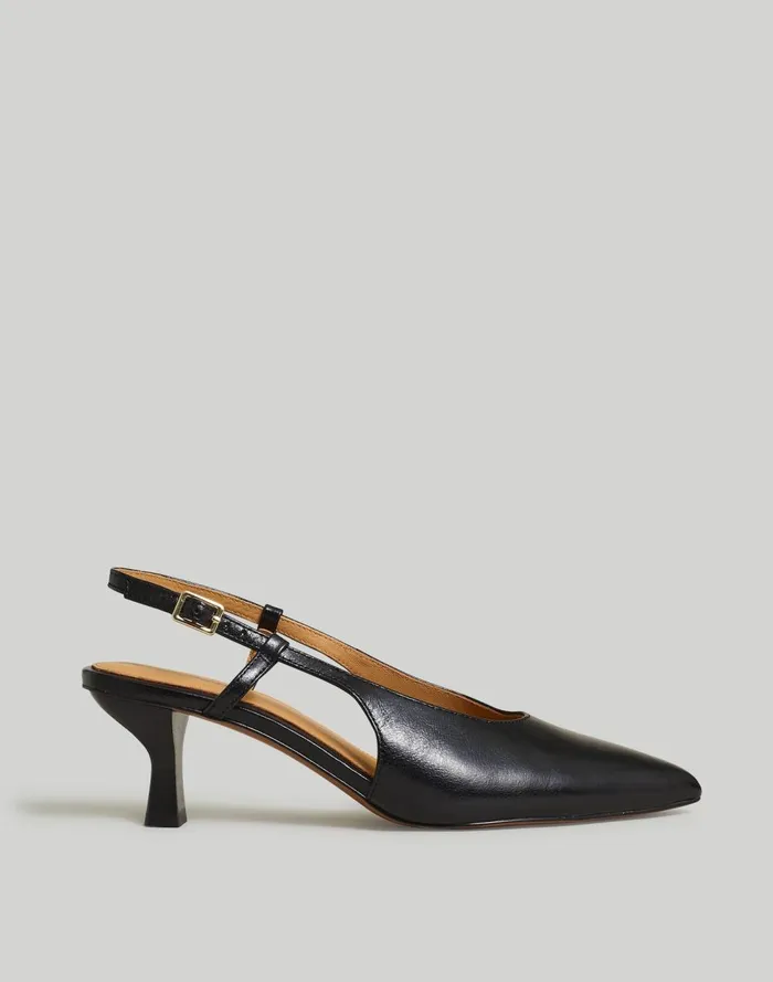Women Heels Madewell The Debbie Slingback Pump True Black