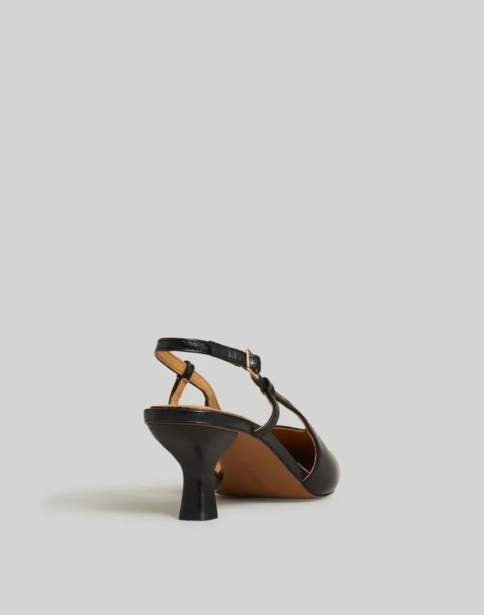 Women Heels Madewell The Debbie Slingback Pump True Black