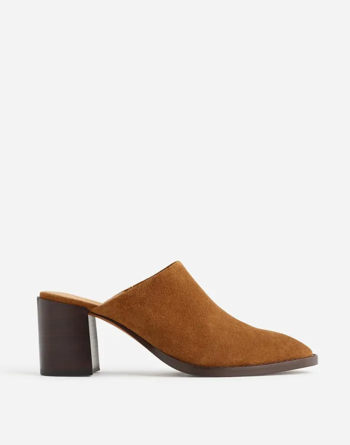 Women Heels Madewell The Macarro Mule Aged Cognac