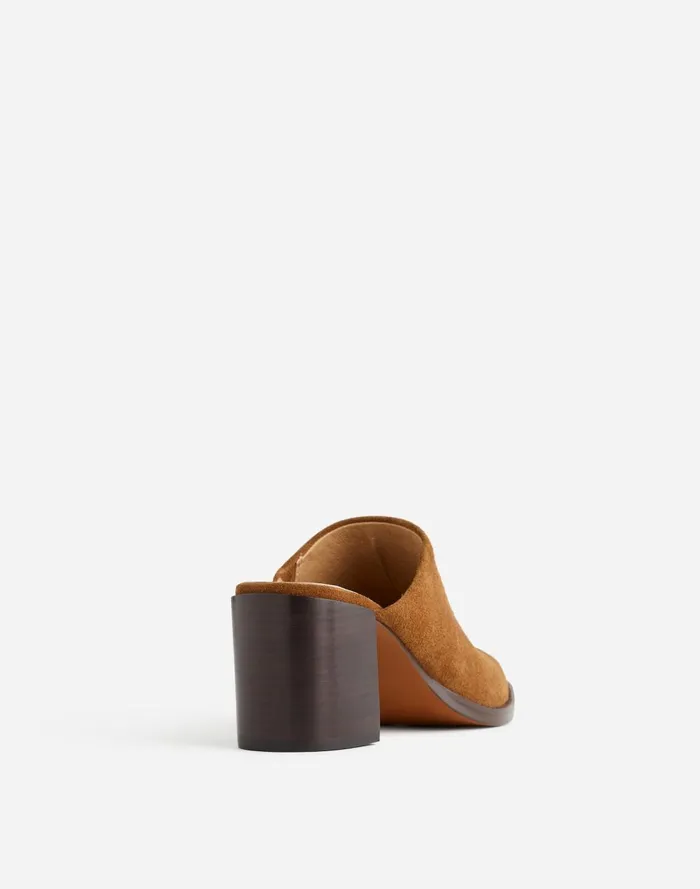 Women Heels Madewell The Macarro Mule Aged Cognac