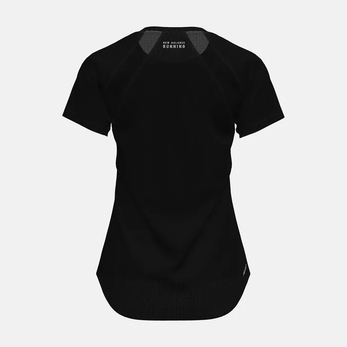 Women Impact Run Short Sleeve Black New Balance Shirts