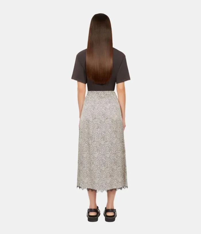 Women Ivory Leopard Print Midi Skirt THE KOOPLES Skirts and Shorts