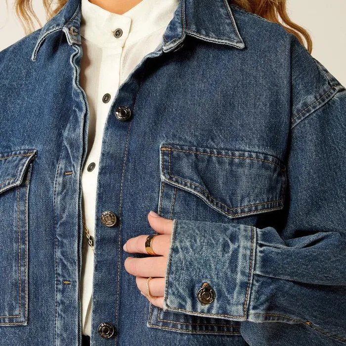 Women Jackets and Vests Ariat Denim Shirt Jacket Hesperia Women Jackets and Vests Ariat Denim Shirt Jacket Hesperia