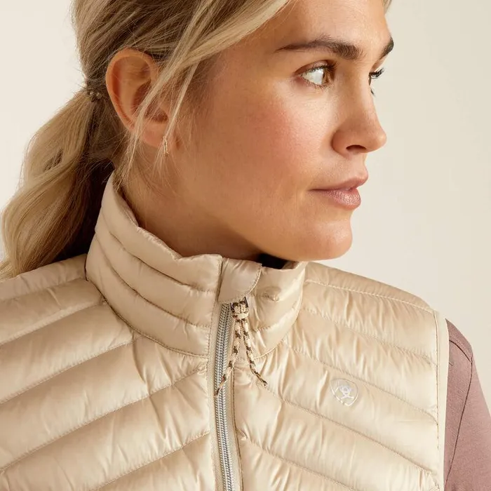 Women Jackets and Vests Ariat Ideal Down Vest Iridescent Summer Sand Women Jackets and Vests Ariat Ideal Down Vest Iridescent Summer Sand