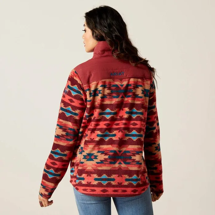 Women Jackets and Vests Ariat Prescott Fleece Jacket Campfire Print
