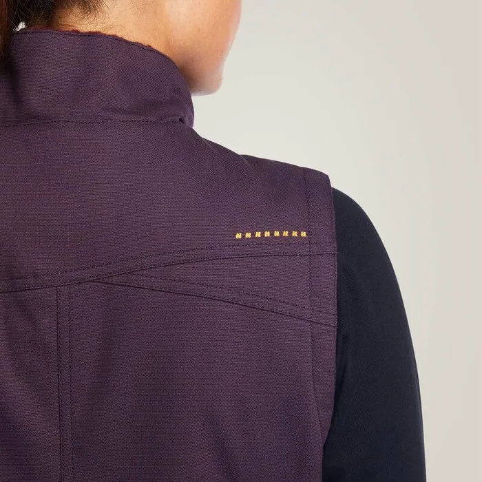 Women Jackets and Vests Ariat Rebar DuraCanvas Insulated Vest Plum Perfect Women Jackets and Vests Ariat Rebar DuraCanvas Insulated Vest Plum Perfect
