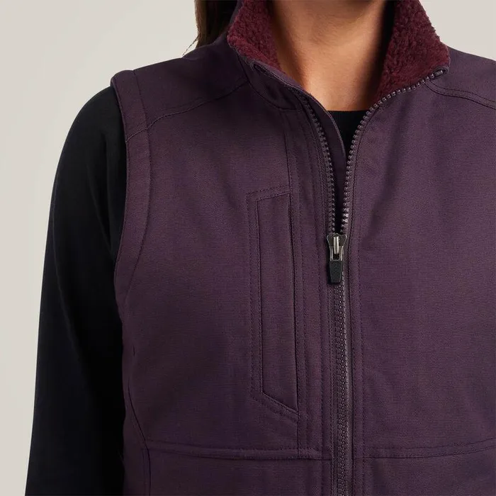 Women Jackets and Vests Ariat Rebar DuraCanvas Insulated Vest Plum Perfect Women Jackets and Vests Ariat Rebar DuraCanvas Insulated Vest Plum Perfect